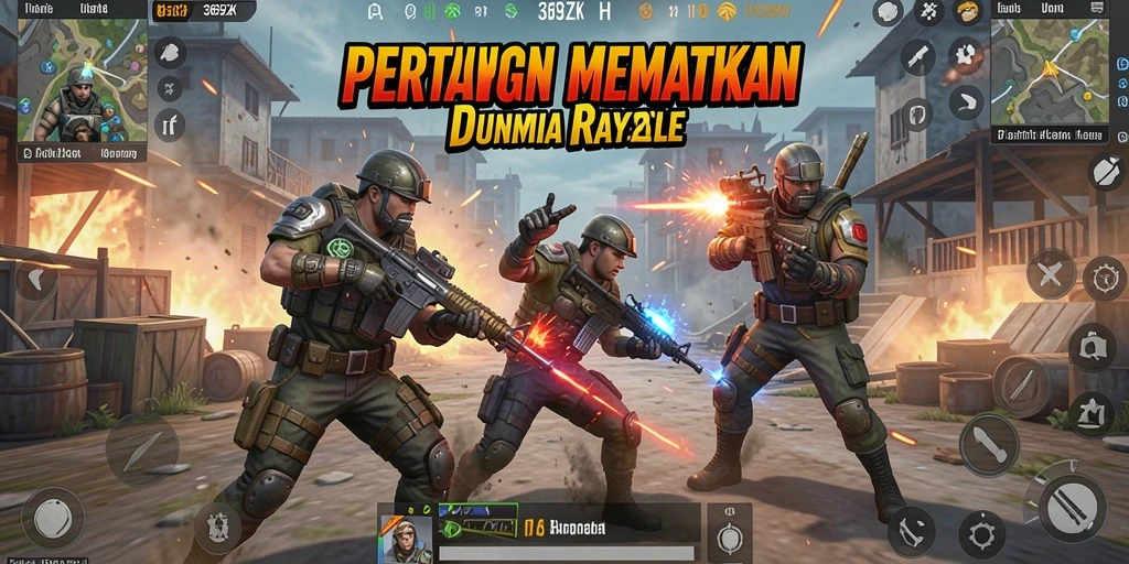 Gameplay intens di arena Battle Royale 369ZK.