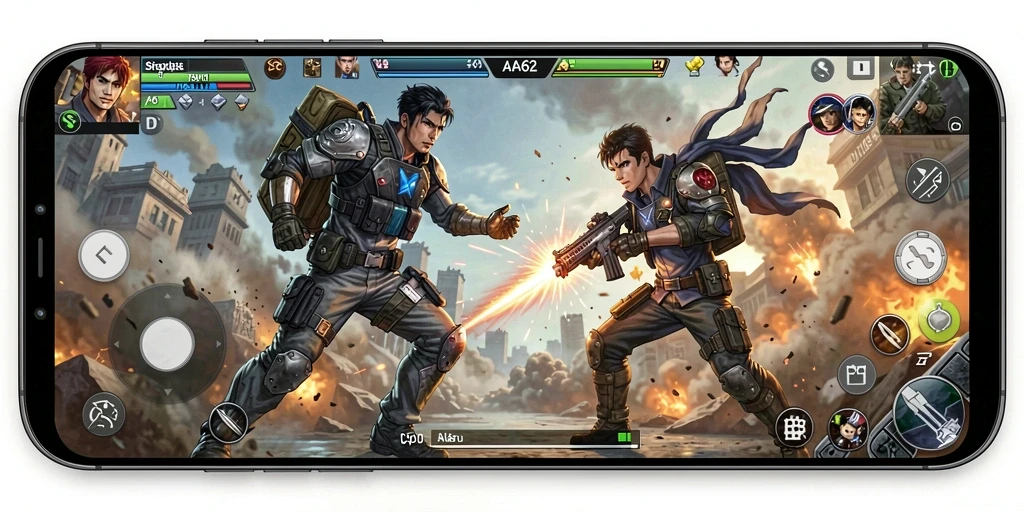 Tangkapan layar gameplay AA62 yang penuh aksi dan ketegangan.