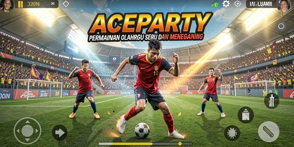 Tampilan gameplay ACEPARTY yang menegangkan dan kompetitif.