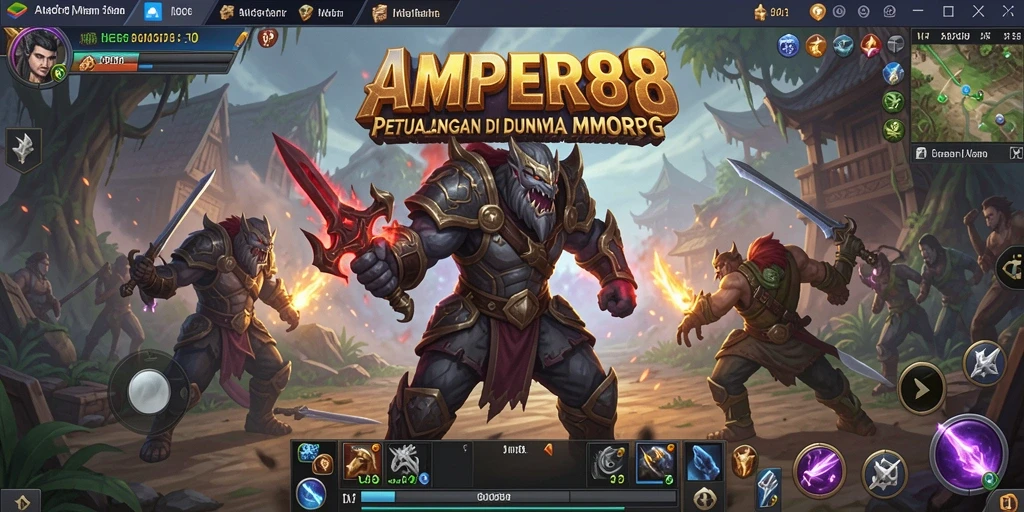 Tampilan gameplay seru dalam petualangan MMORPG AMPER88.