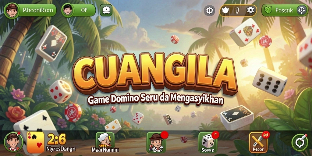 Tangkapan layar gameplay CUANGILA menunjukkan keseruan bermain Domino.