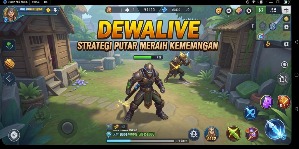 Screenshot DEWALIVE menunjukkan aksi pertempuran strategi yang mendebarkan.