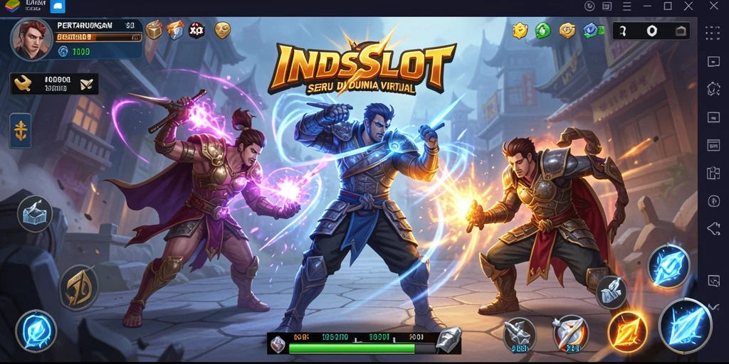 Gameplay seru INDSLOT dengan karakter Fighting yang unik.