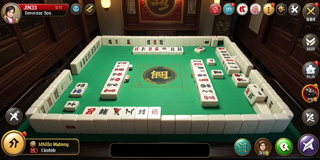 Screenshot JIN33 menampilkan permainan Mahjong yang seru dan menantang.