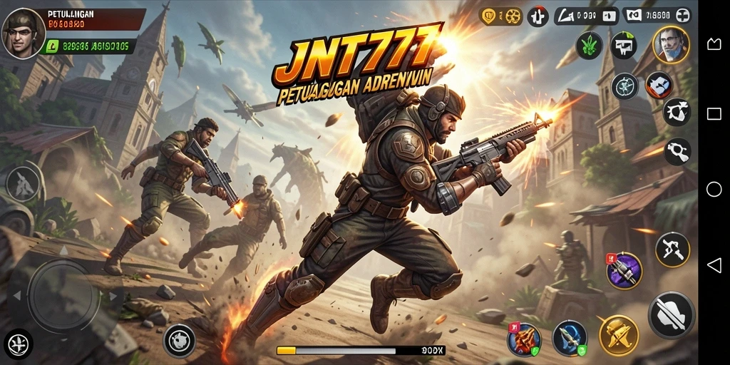 Screenshot gameplay seru dari JNT777 yang penuh aksi.