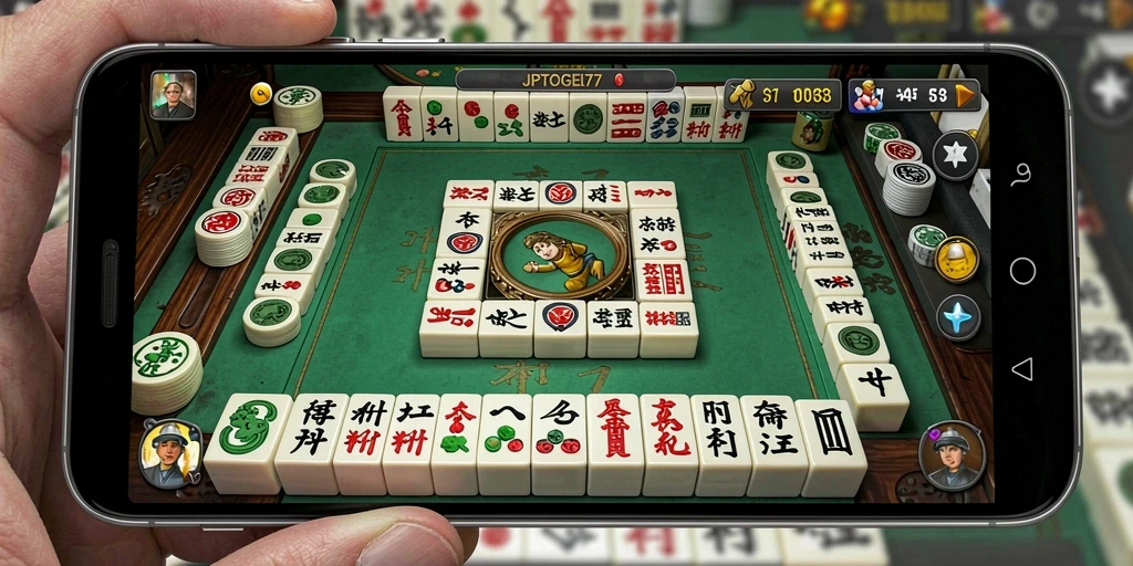 Tampilan gameplay mendebarkan dari JPTOGEL77 dengan Mahjong yang seru.