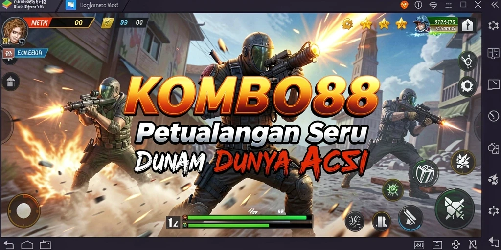 Tampilan seru gameplay KOMBO88 dengan aksi mendebarkan.