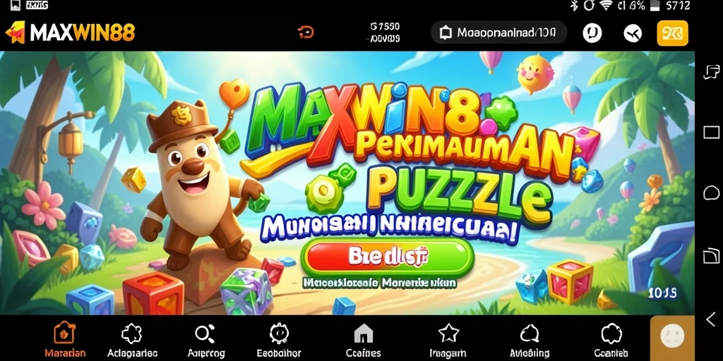 Tampilan gameplay seru di MAXWIN88 dengan tantangan puzzle yang menegangkan.