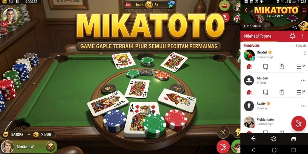 Screenshot MIKATOTO menampilkan gameplay seru dari Gaple.