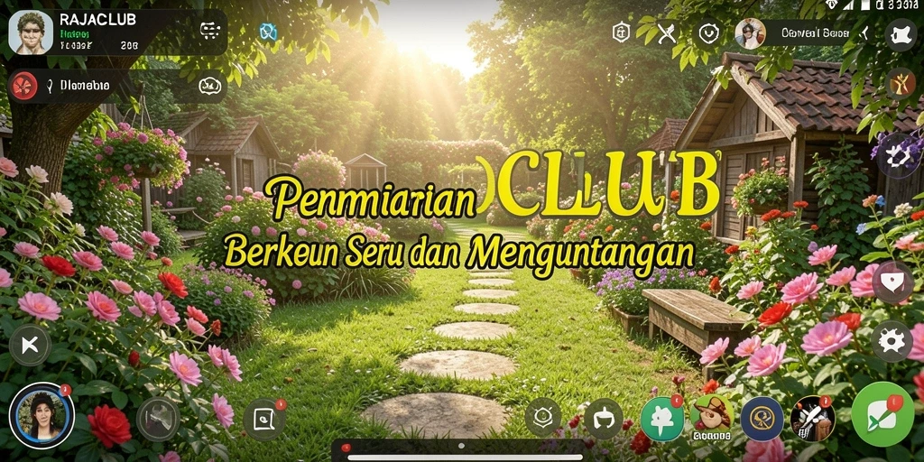 Tampilan gameplay <strong>RAJACLUB</strong> yang menawan saat berkebun.