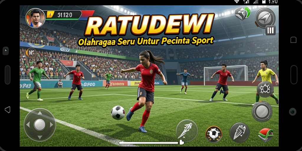 Tampilan gameplay menarik dari RATUDEWI dengan berbagai olahraga.