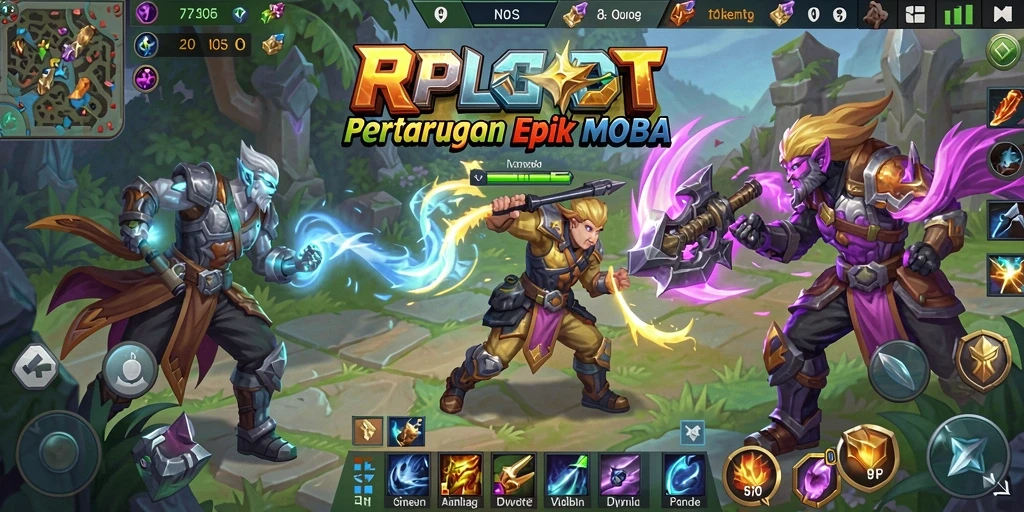 Tampilan adiktif dari gameplay seru RPLOOT dibandingkan dengan game MOBA lainnya.