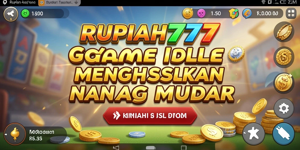 Screenshot gameplay RUPIAH777 menampilkan penghasilan yang terus bertambah.