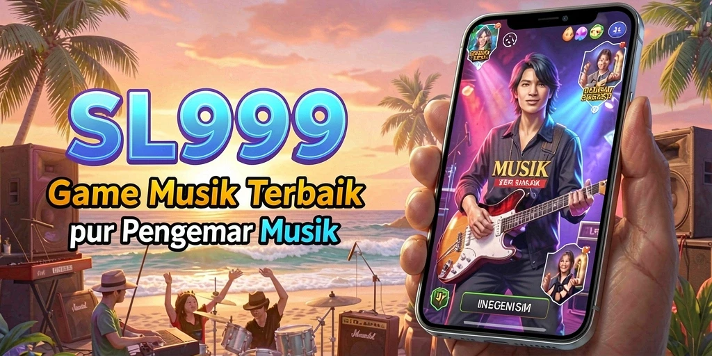 Tampilan gameplay SL999 menunjukkan pemain menikmati musik dengan penuh semangat.