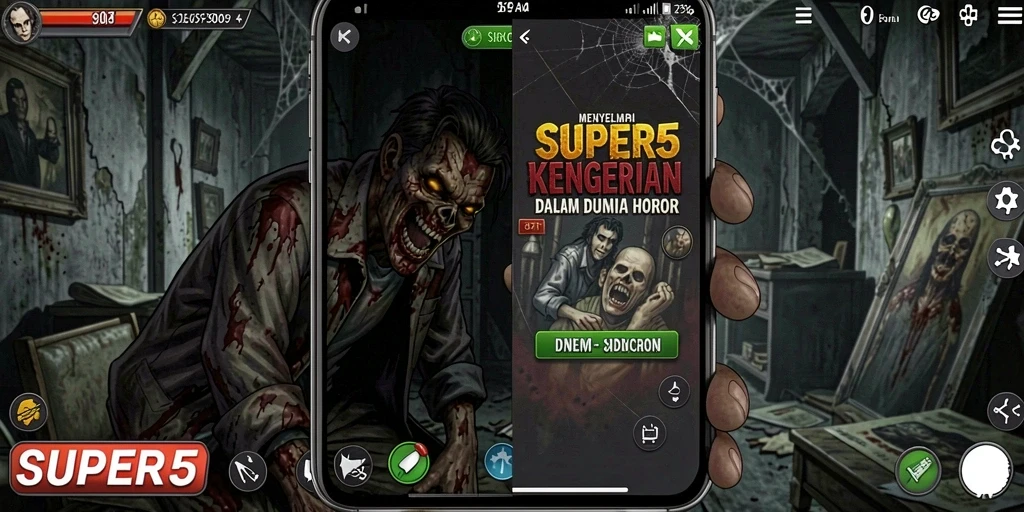 Tampilan gameplay mendebarkan penuh kengerian dan kejutan.