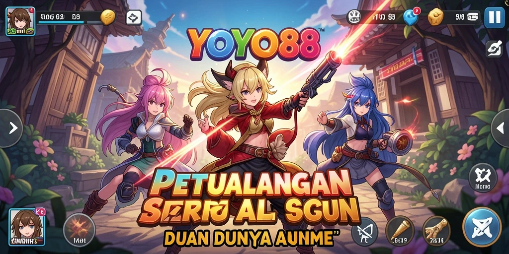 Screenshot dari gameplay seru dalam <strong>YOYO88</strong> dengan karakter anime yang ikonik.