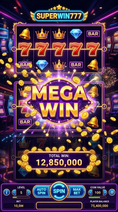 Tampilan utama aplikasi superwin777 yang menarik dan mudah dijelajahi.